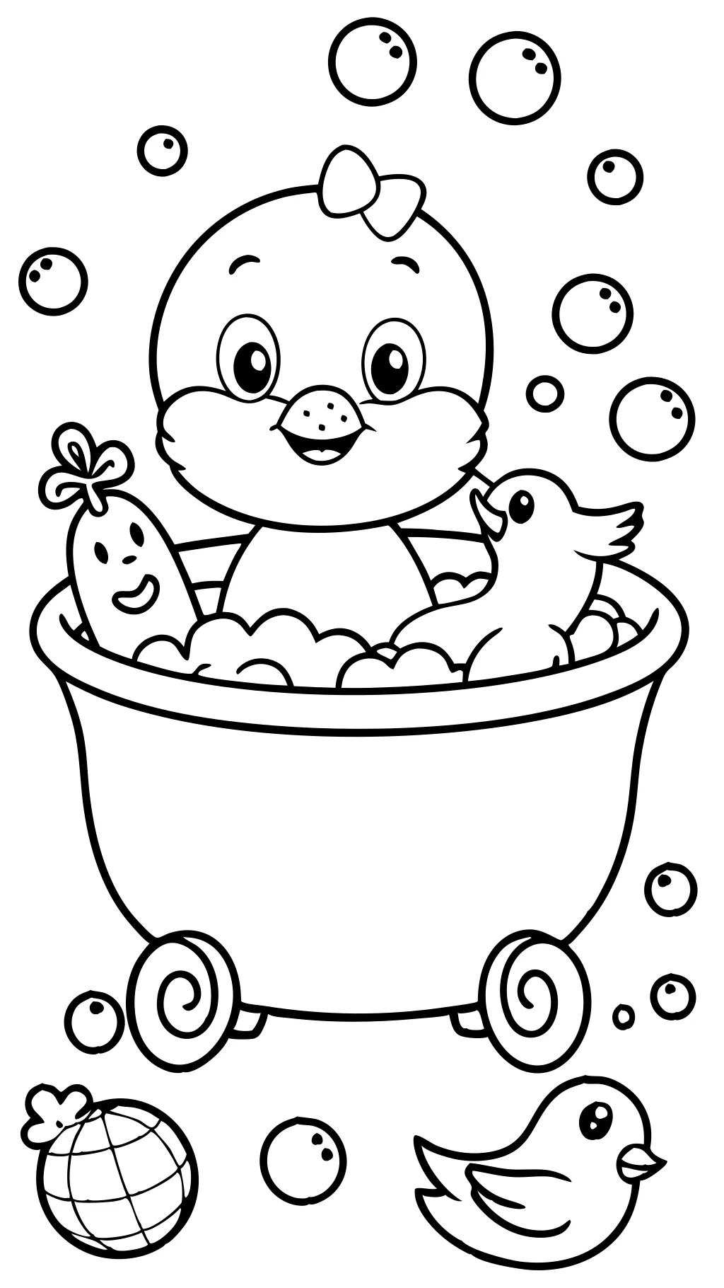 bath coloring pages